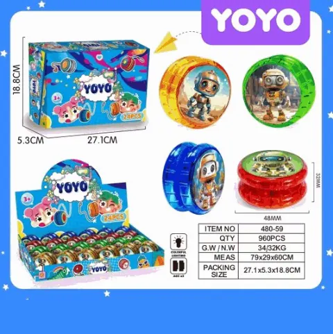 Cartoon Robot Light-Up Yoyo Toy