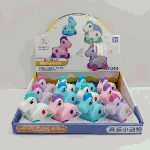 Pull-Back Pony Unicorn Toy Display Set