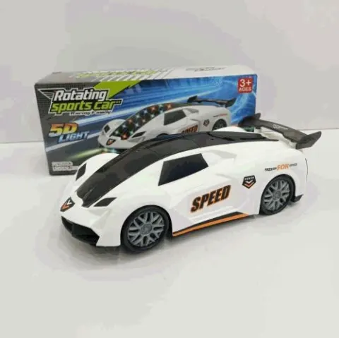 Rotating Sports Car With 5D Lights