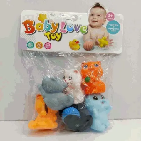 Soft Rubber Animal Bath Squirt Toys Set