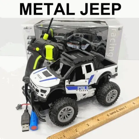 Remote Control Metal Police Jeep
