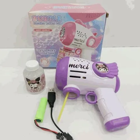 Rechargeable Light-Up Bubble Gun Blaster