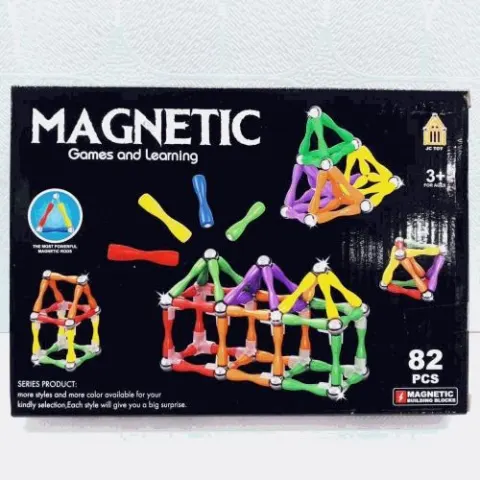 Magnetic Sticks & Balls Building Set 82 Pieces