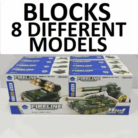 Army Tank Building Blocks 8 Models