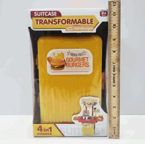 Transformable Suitcase Burger Kitchen Playset