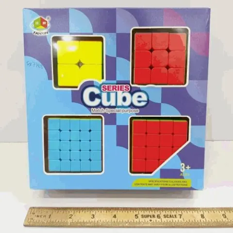 Magic Speed Cube Puzzle Set 4 Pcs