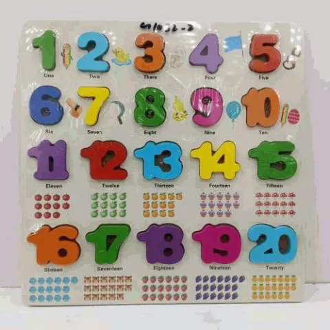 Wooden Numbers 1 To 20 Puzzle Board