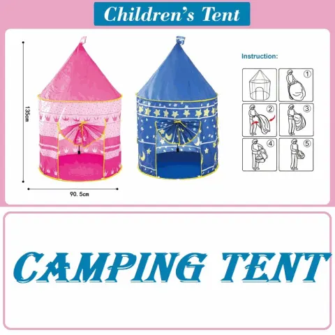 Kids Castle Play Tent Camping Playhouse