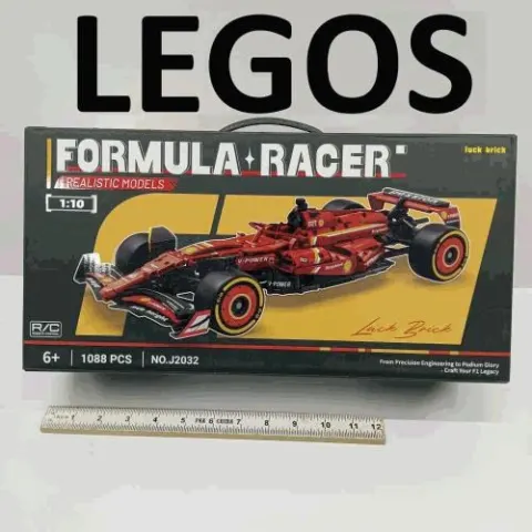 Formula Racer Red F1 Building Blocks 1088 Pieces
