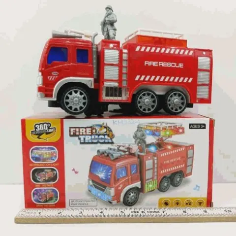 Fire Rescue Truck Toy with Lights and Sound