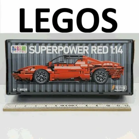 Superpower Red Sports Car Building Blocks 1:14