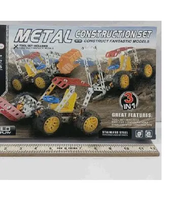 3-in-1 Metal Construction Building Set