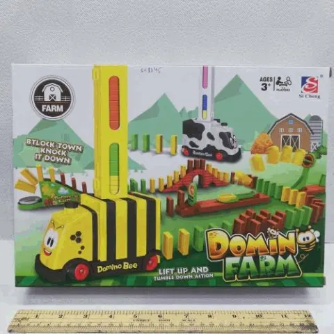 Domino Farm Train Automatic Block Laying Set