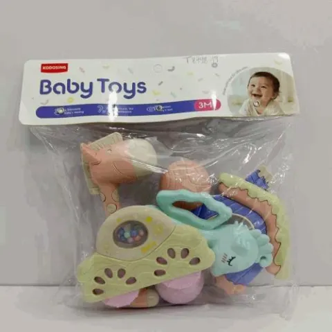 Newborn Baby Rattle And Teether Gift Set