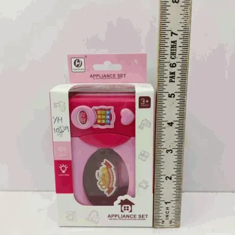 Pink Toy Microwave Appliance Play Set