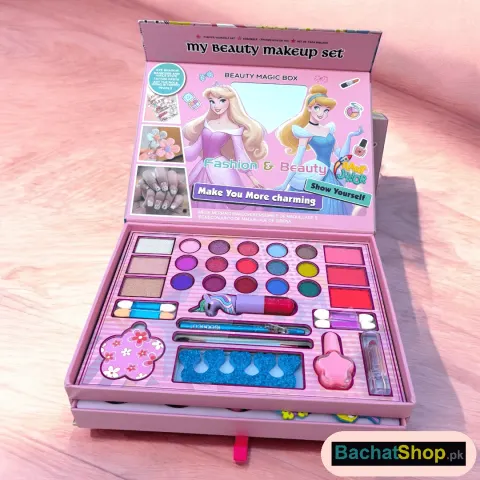 Kids Makeup Kit with Hair & Nail Accessories — All-in-One