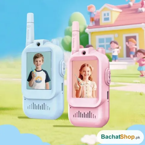 Rechargeable Kids Video Walkie-Talkies — 2-Pack with Camera