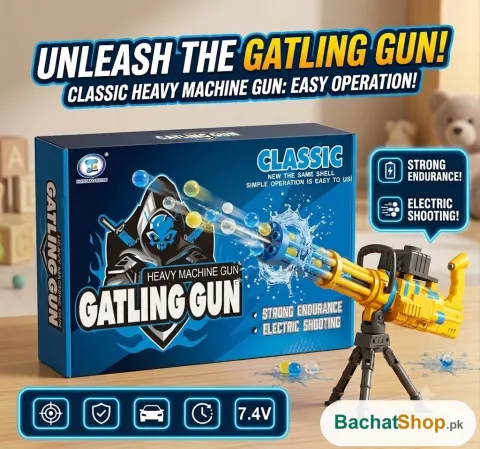 Gatling Gel Blaster — Heavy-Duty Rapid-Fire Battle Gun