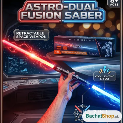 Retractable Light-Up Space Sword — 2-in-1 Glowing Blade with Sound