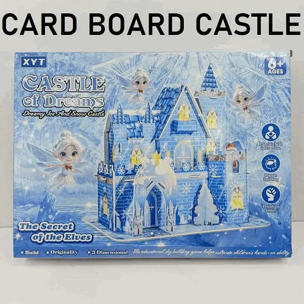 3D Cardboard Castle Building Puzzle