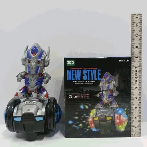 Stunt Robot Warrior Toy with Lights and Sound