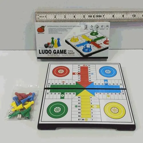 Foldable Ludo Board Game With Tokens