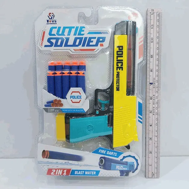 2-in-1 Soft Dart And Water Blaster Police Set