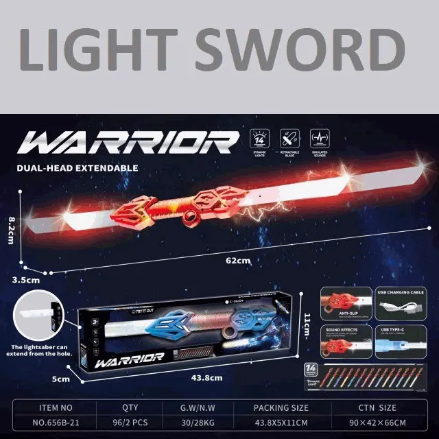Warrior Dual-Head Extendable Light Sword