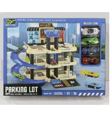 Parking Lot Garage Playset With Alloy Cars