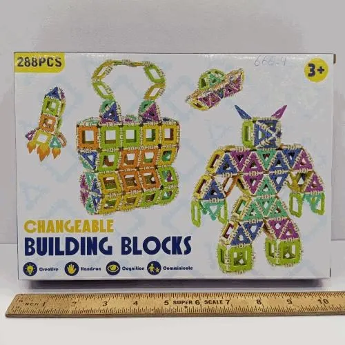 Changeable Geometric Building Blocks 288 Pieces
