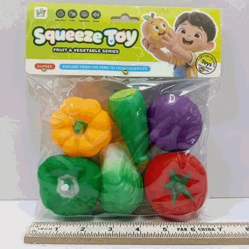 Squishy Vegetable Squeeze Toy Set