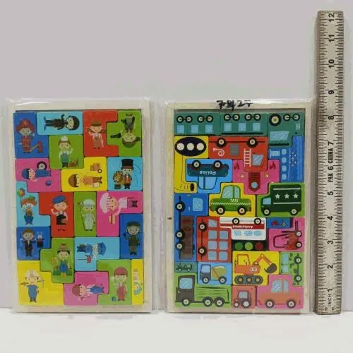 3D Wooden Vehicle and People Puzzle
