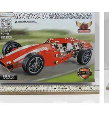Metal Construction Race Car Building Set