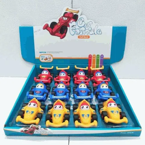 Pull-Back Cartoon Formula Race Cars