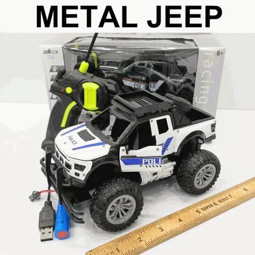 Remote Control Metal Police Jeep