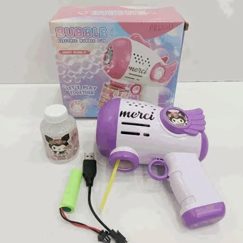 Rechargeable Light-Up Bubble Gun Blaster