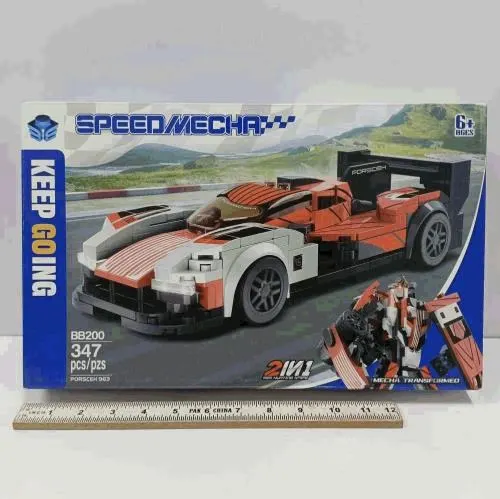 Speed Mecha 2-in-1 Racing Car Robot Blocks 347 Pieces