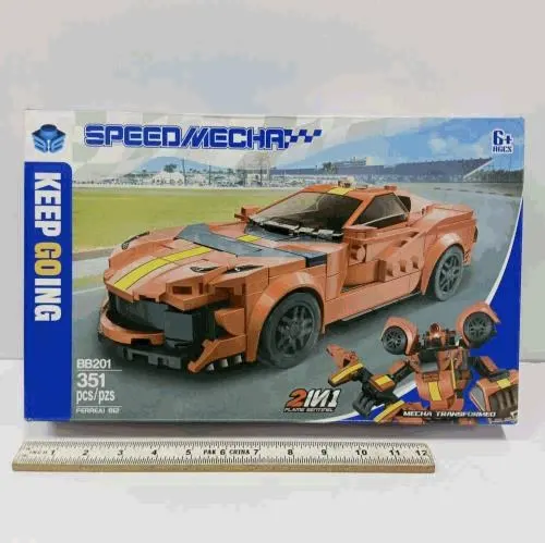 Speed Mecha 2-in-1 Muscle Car Robot Blocks 351 Pieces