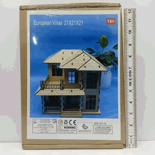 European Villa Wooden 3D Model House Kit