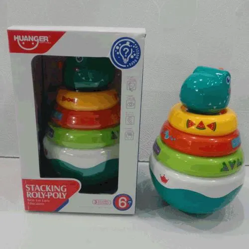 Huanger Stacking Roly-Poly — Rainbow Ring Stacker for Babies