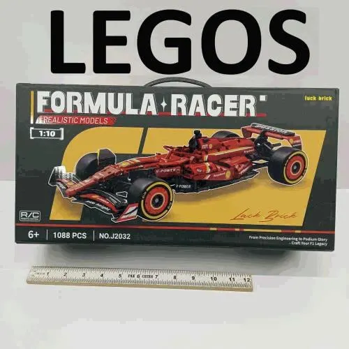 Formula Racer Red F1 Building Blocks 1088 Pieces
