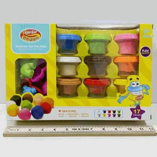 Animals Clay Dough Modelling Set 17 Pieces