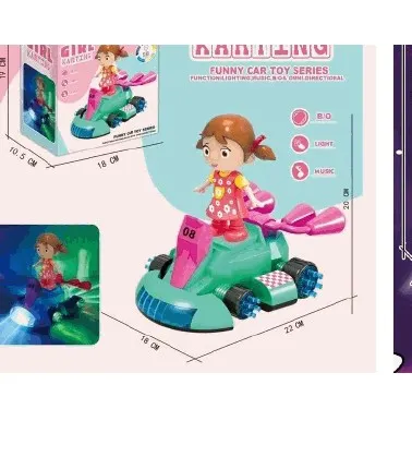 Girl Karting Car Doll With Lights & Music