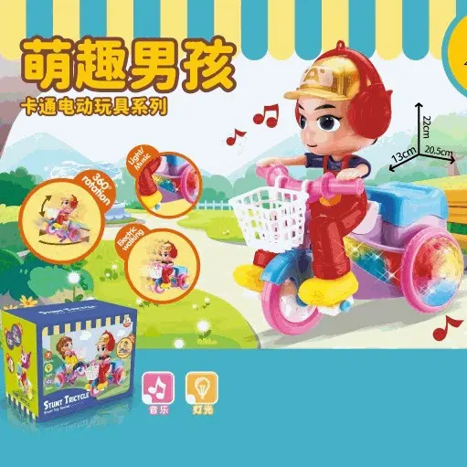 Stunt Tricycle Boy 360 Spin Toy