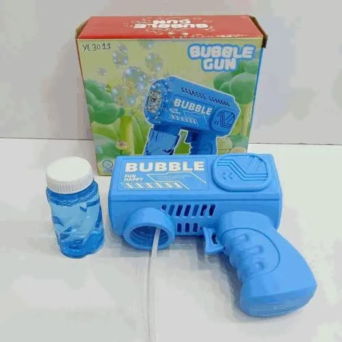 Blue Bubble Gun Blaster With Solution