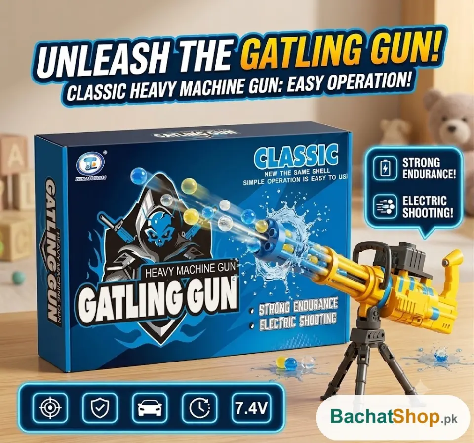 Gatling Gel Blaster — Heavy-Duty Rapid-Fire Battle Gun