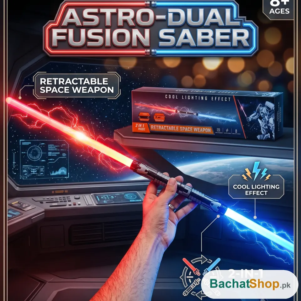 Retractable Light-Up Space Sword — 2-in-1 Glowing Blade with Sound